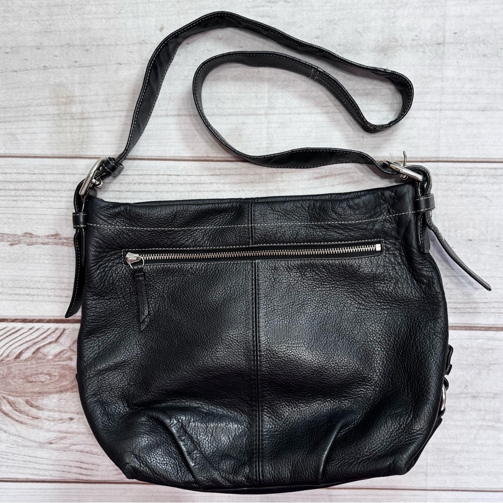 Coach Pebbled Black Leather Soho Duffle Satchel Shoulder Bag No. F15064